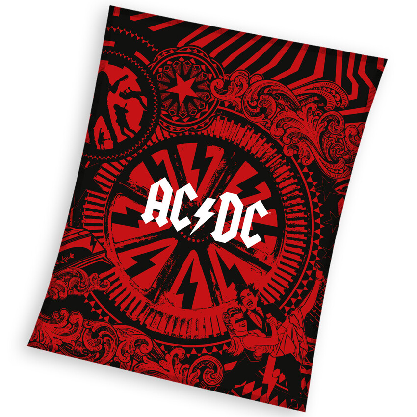 Mikroplyšová deka AC/DC Black Ice 150x200 cm