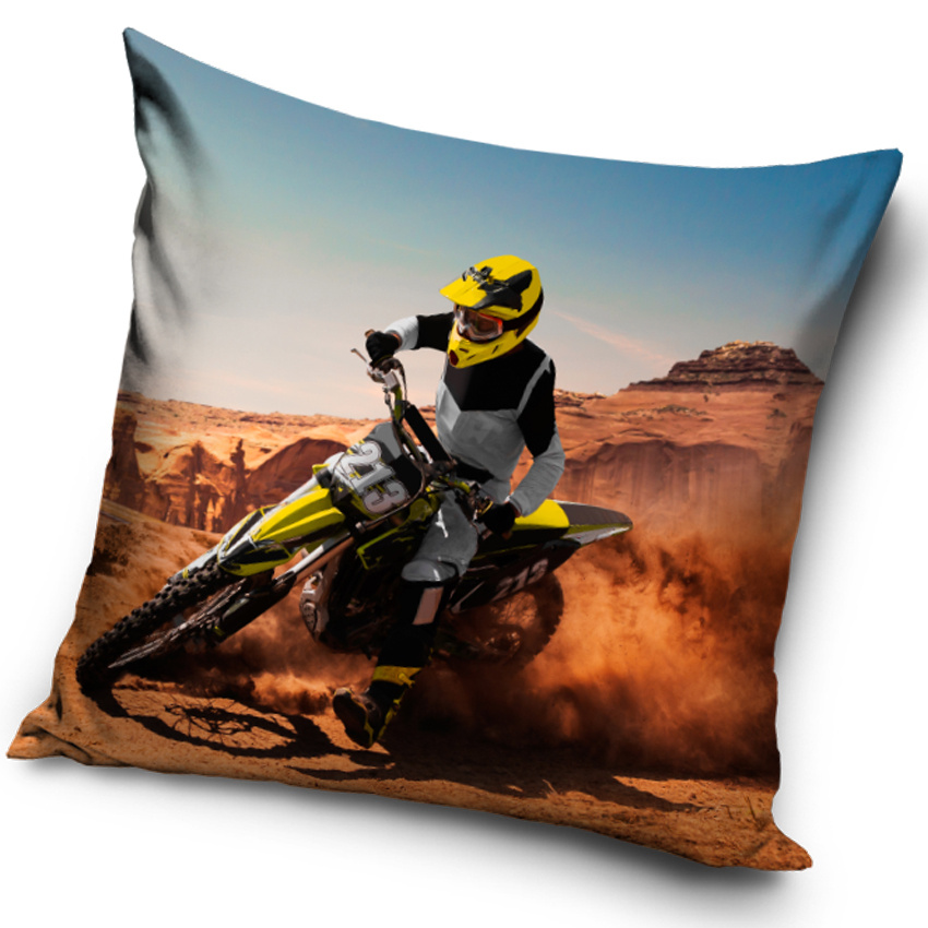 Incorporate storage swan Dekorační polštářek Motocross v poušti - Dokonalý domov
