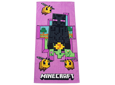 Dětská osuška Minecraft Enderman a Včelky