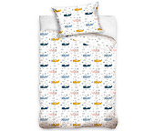 Bavlněné povlečení do postýlky Letadla