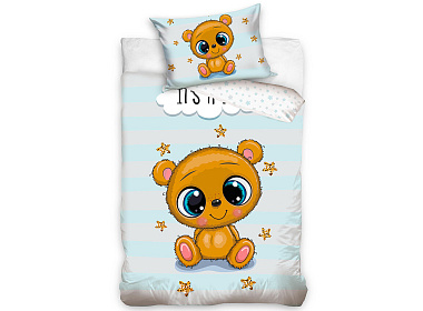 Bavlněné povlečení do postýlky Medvídek Ríša