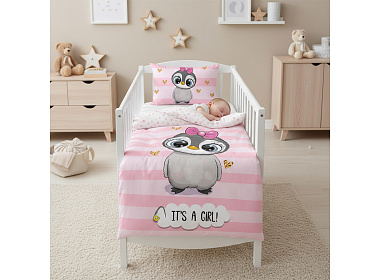 Bavlněné povlečení do postýlky Tučňák Malá Glorie