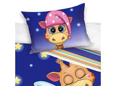 Bavlněné povlečení do postýlky Žirafa Snílek