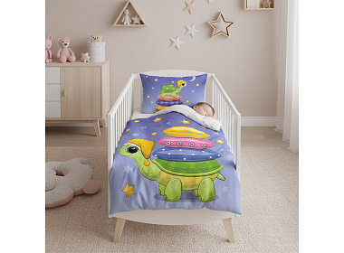 Bavlněné povlečení do postýlky Roztomilá Želva