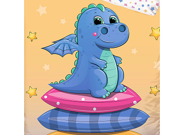 Bavlněné povlečení do postýlky Dráček Mráček