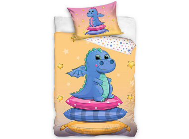 Bavlněné povlečení do postýlky Dráček Mráček