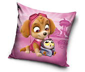 Velurový polštář Tlapková Patrola Skye a Huhu