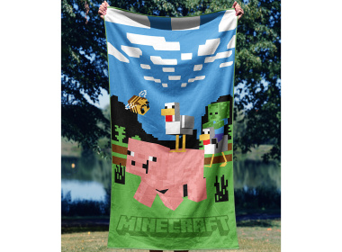 Dětská osuška Minecraft Prase a Kachna