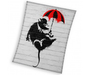 Deka Banksy Krysa s deštníkem 150x200 cm