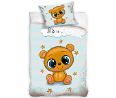 Bavlněné povlečení do postýlky Medvídek Ríša