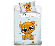 Bavlněné povlečení do postýlky Medvídek Ríša