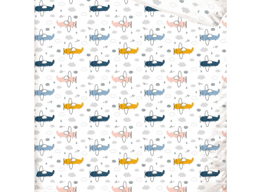 Bavlněné povlečení do postýlky Letadla