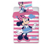 Povlečení do postýlky Minnie s Proužky