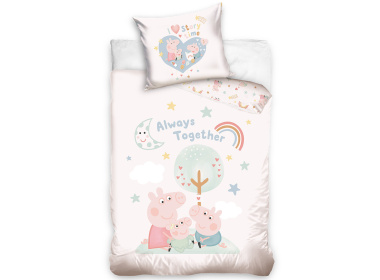Povlečení do postýlky Prasátko Pepina Navždy Spolu