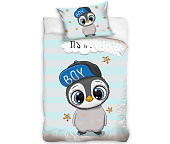 Bavlněné povlečení do postýlky Tučňák Malý Mambo