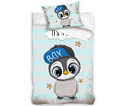 Bavlněné povlečení do postýlky Tučňák Malý Mambo
