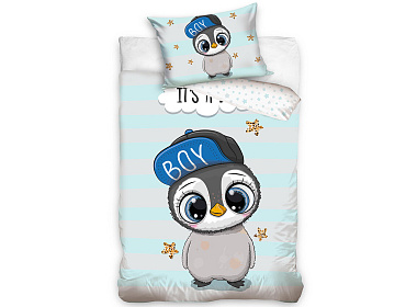 Bavlněné povlečení do postýlky Tučňák Malý Mambo