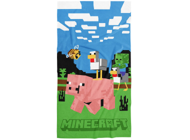 Dětská osuška Minecraft Prase a Kachna