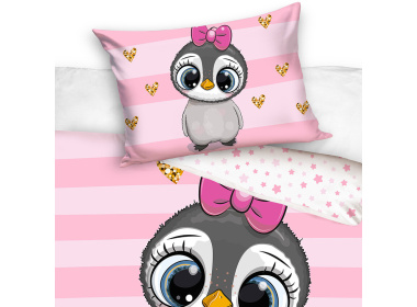 Bavlněné povlečení do postýlky Tučňák Malá Glorie