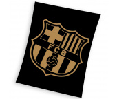 Fotbalová deka FC Barcelona Gradient Black 130x160 cm