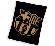 Fotbalová deka FC Barcelona Gradient Black 130x160 cm