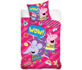 Dětské povlečení Prasátko Peppa a Emilka Na bruslích