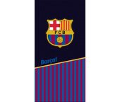 Fotbalová osuška FC Barcelona Black Half and Stripes