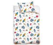 Bavlněné povlečení do postýlky Vesmírná Mise