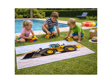 Plážová osuška Kolový Nakladač 70x140 cm