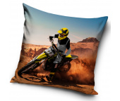 Dekorační polštářek Motocross v poušti
