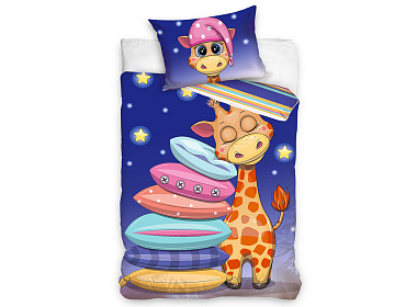 Bavlněné povlečení do postýlky Žirafa Snílek