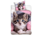 Bavlněné povlečení Koťátko s Klubíčky