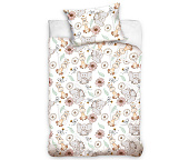 Bavlněné povlečení do postýlky Sloni a Žirafy