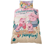 Dětské povlečení Prasátko Pepina Kovbojská Jízda