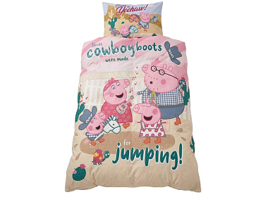 Dětské povlečení Prasátko Pepina Kovbojská Jízda