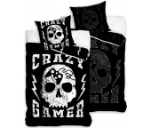 Svítící povlečení Lebka Crazy Gamer