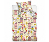  Bavlněné povlečení do postýlky Sovy ve Městě