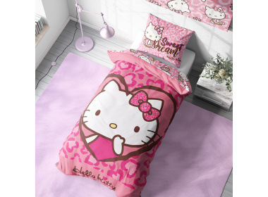 Dětské povlečení Hello Kitty Růžová Pohádka