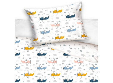 Bavlněné povlečení do postýlky Letadla