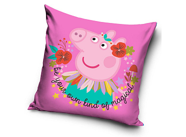 Velurový polštář Prasátko Pepina Květinová Víla