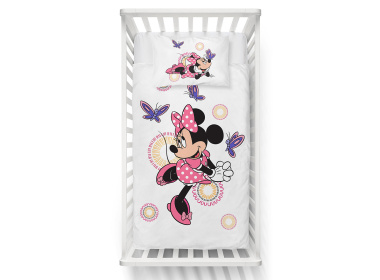 Povlečení do postýlky Minnie a Motýlci