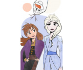 Dětský ručník Ledové Království Anna Elsa a Olaf 30x50 cm