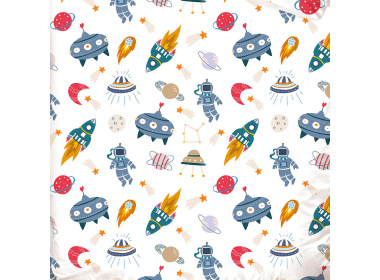 Bavlněné povlečení do postýlky Vesmírná Mise