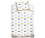 Bavlněné povlečení do postýlky Letadla