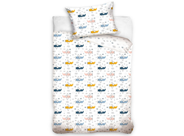 Bavlněné povlečení do postýlky Letadla