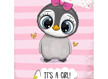 Bavlněné povlečení do postýlky Tučňák Malá Glorie