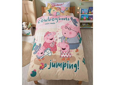 Dětské povlečení Prasátko Pepina Kovbojská Jízda