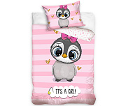 Bavlněné povlečení do postýlky Tučňák Malá Glorie