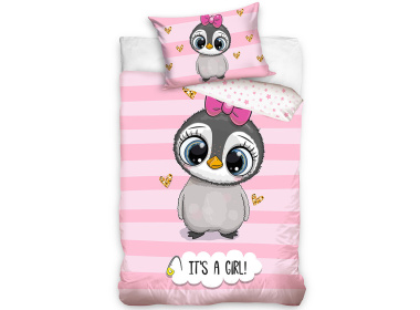 Bavlněné povlečení do postýlky Tučňák Malá Glorie