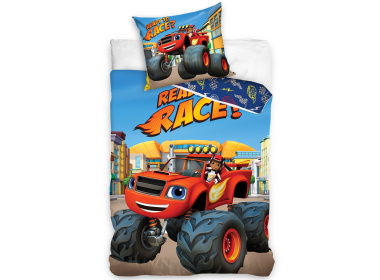 Dětské povlečení Plamínek a Čtyřkoláci Připraven na závod